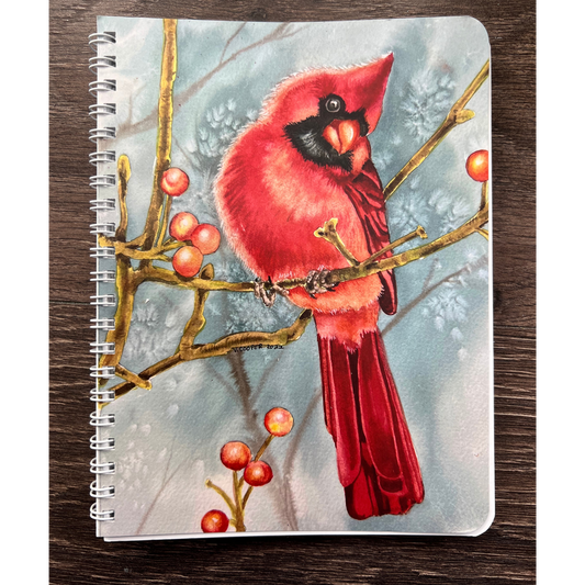 Winter Cardinal Multi-Purpose Notebook 5.5 in x 7.25 in