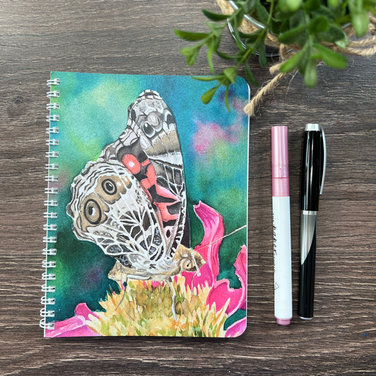 Painted lady Butterfly Multi-Purpose Notebook 5.5 in x 7.25 in