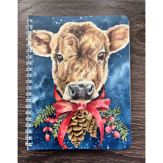 Christmas Cow  Multi-Purpose Notebook 5.5 in x 7.25 in