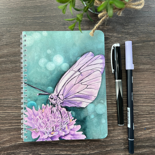 Lavender Skipper on a Chive Blossom  Multi-Purpose Notebook 5.5 in x 7.25 in