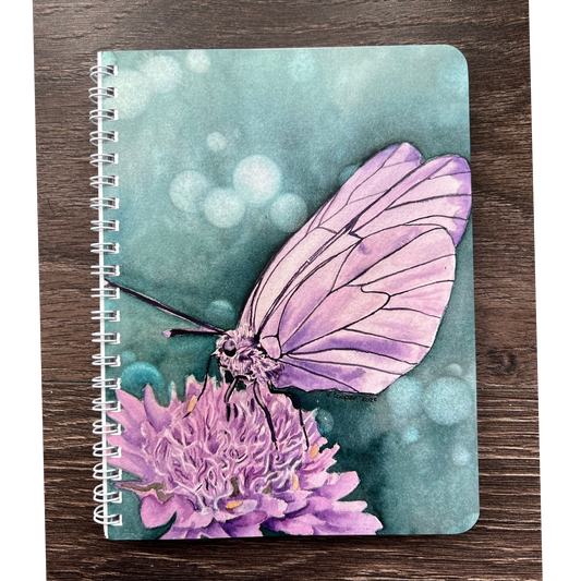 Lavender Skipper on a Chive Blossom  Multi-Purpose Notebook 5.5 in x 7.25 in