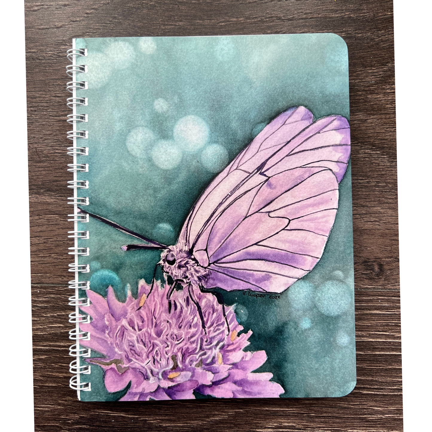Lavender Skipper on a Chive Blossom  Multi-Purpose Notebook 5.5 in x 7.25 in