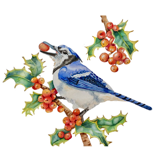 Christmas Jay Art Print